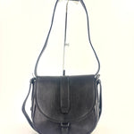 Medium Tuscan Leather Saddle Bag Black - Big Bag NY