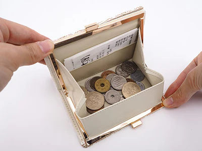 Kobana Tiny Flowers Gamasatsu Square Billfold with Clasp - Big Bag NY