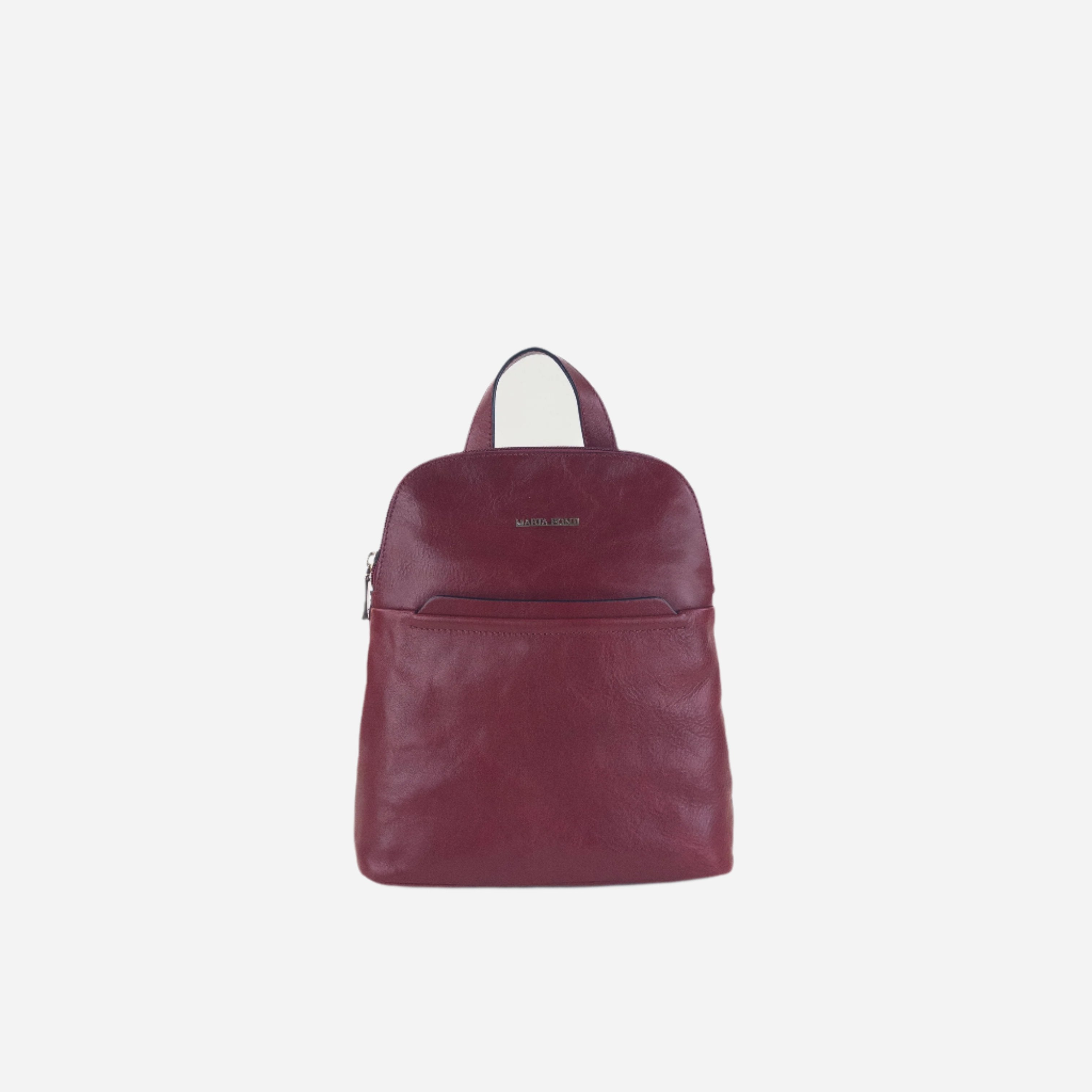 burgundy leather backpack Mini Leather Backpack Black