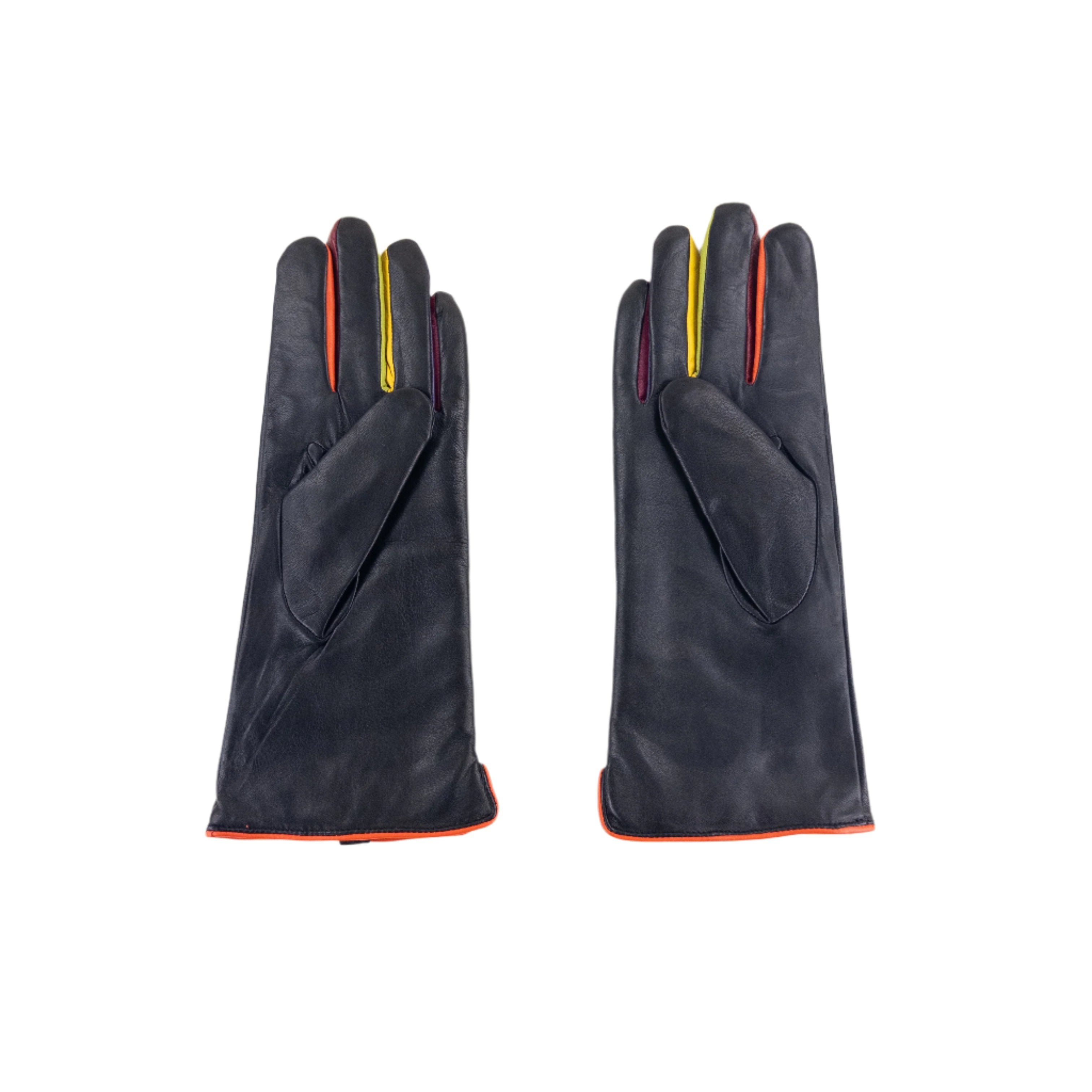 MYWALIT Leather Gloves with Multicolor Detail - Big Bag NY