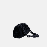 Black Laura DiMaggio Furry Pillow Shoulder Bag - Big Bag NY