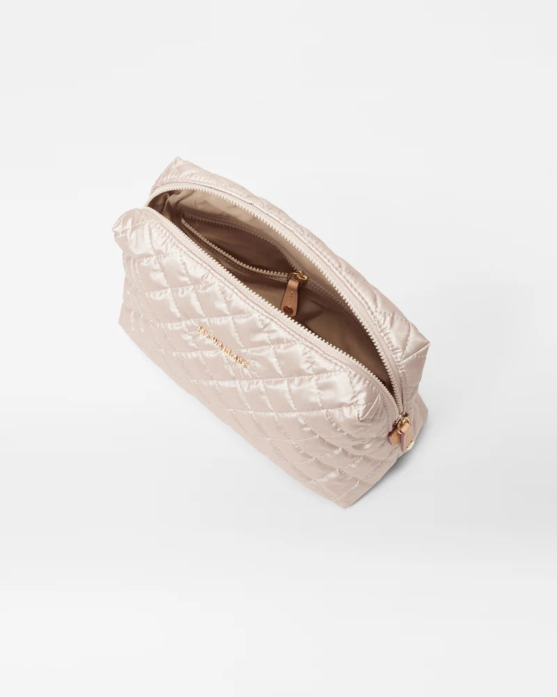 MZ Wallace Mica Cosmetic Case in Pale Rose Gold - Big Bag NY