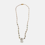 Danielle Welmond Grey Pearls and Large Zircon Necklace - Big Bag NY