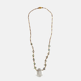 Danielle Welmond Grey Pearls and Large Zircon Necklace - Big Bag NY
