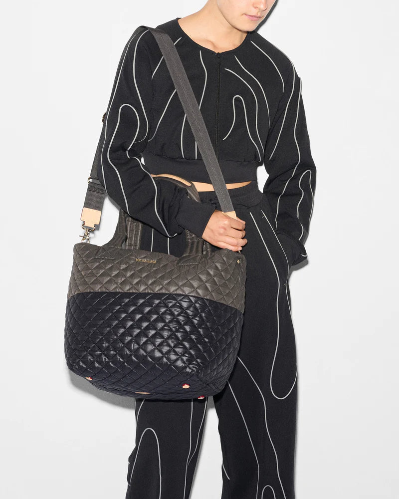 MZ Wallace Medium Metro Tote Deluxe in Black Magnet - Big Bag NY