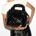 MZ Wallace Small Sutton Deluxe in Black Lacquer - Big Bag NY