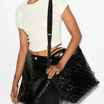 MZ Wallace Small Sutton Deluxe in Black Lacquer - Big Bag NY