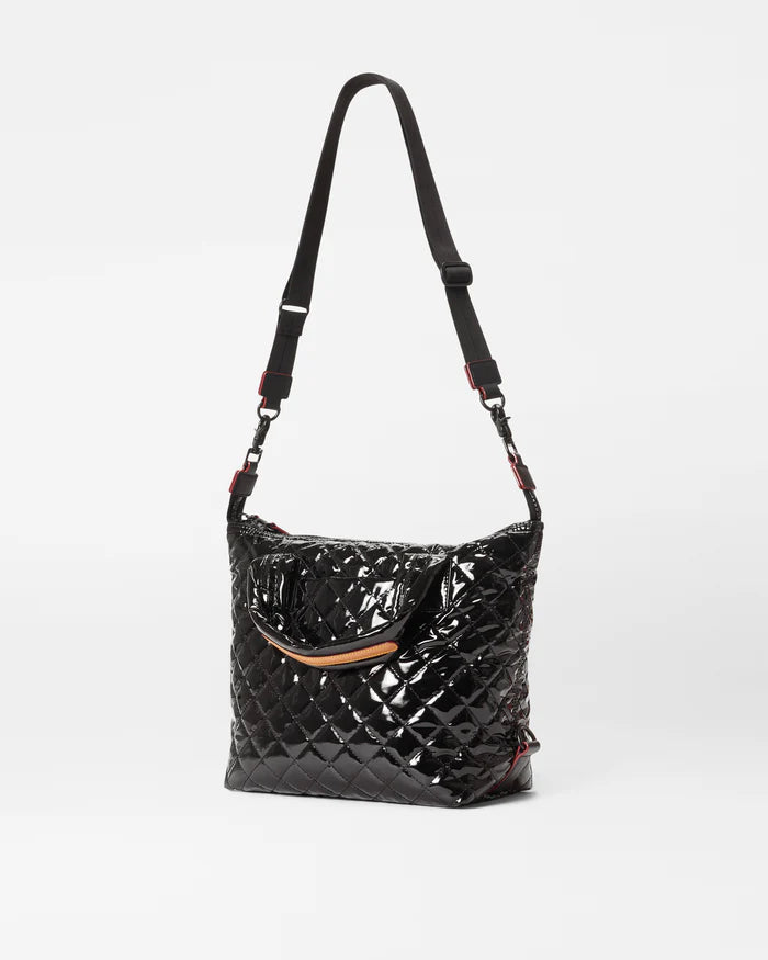 MZ Wallace Small Sutton Deluxe in Black Lacquer - Big Bag NY