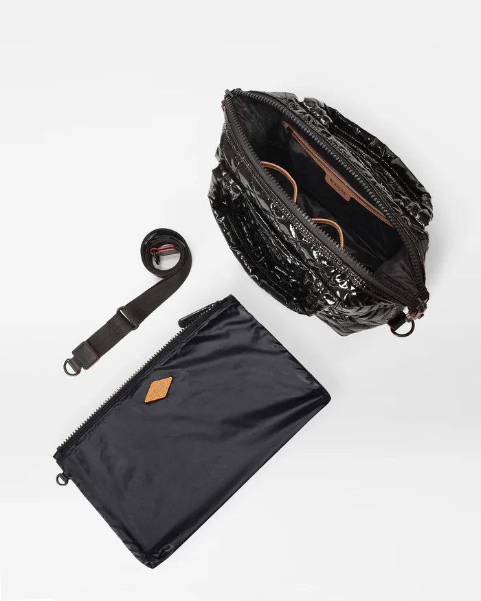 MZ Wallace Small Sutton Deluxe in Black Lacquer - Big Bag NY