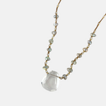 Danielle Welmond Grey Pearls and Large Zircon Necklace - Big Bag NY