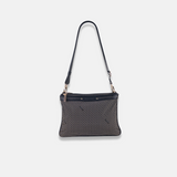 PLINIO Dual Compartment Crossbody Bag in Black - Big Bag NY