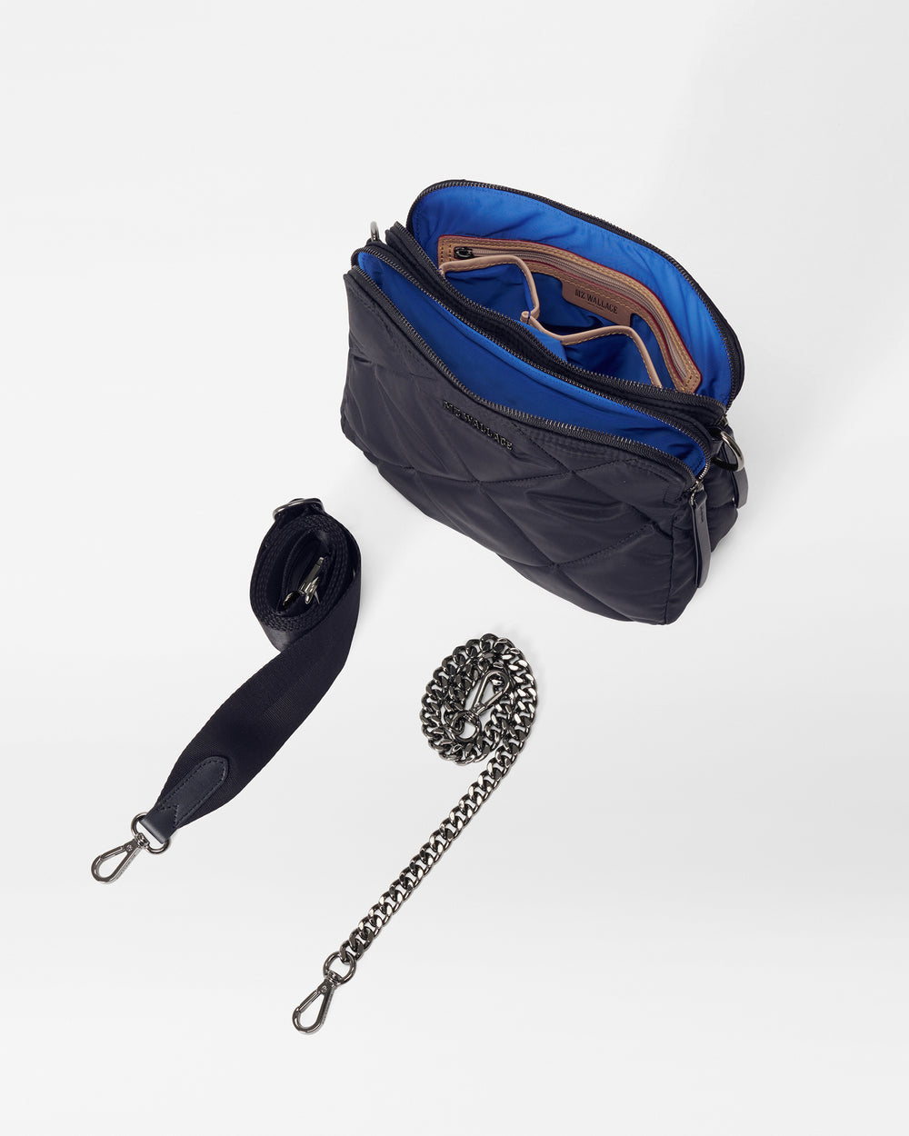 MZ Wallace Quilted Madison Crossbody in Black - Big Bag NY