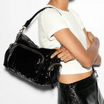 MZ Wallace Chelsea Crossbody Bag in Black Lacquer - Big Bag NY