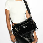 MZ Wallace Chelsea Crossbody Bag in Black Lacquer - Big Bag NY