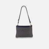 PLINIO Dual Compartment Crossbody Bag in Black - Big Bag NY