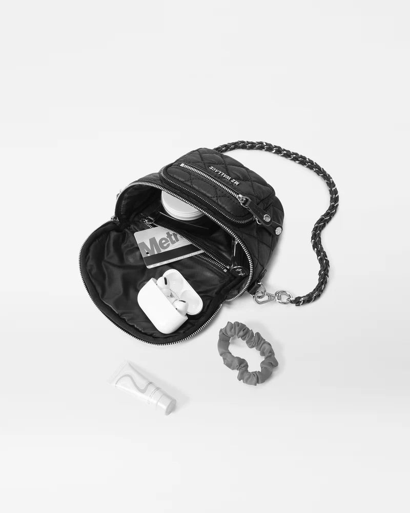 MZ Wallace Micro Crosby Crossbody Sling in Black - Big Bag NY
