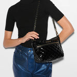 MZ Wallace Crosby ELLA Crossbody in Black Lacquer - Big Bag NY