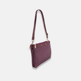 PLINIO Dual Compartment Crossbody Bag in Bordo - Big Bag NY
