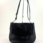 Ultrasmooth Calfskin Multi Compartment Shoulder Bag Black - Big Bag NY