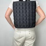 Large Backpack in Black Emboss Dot