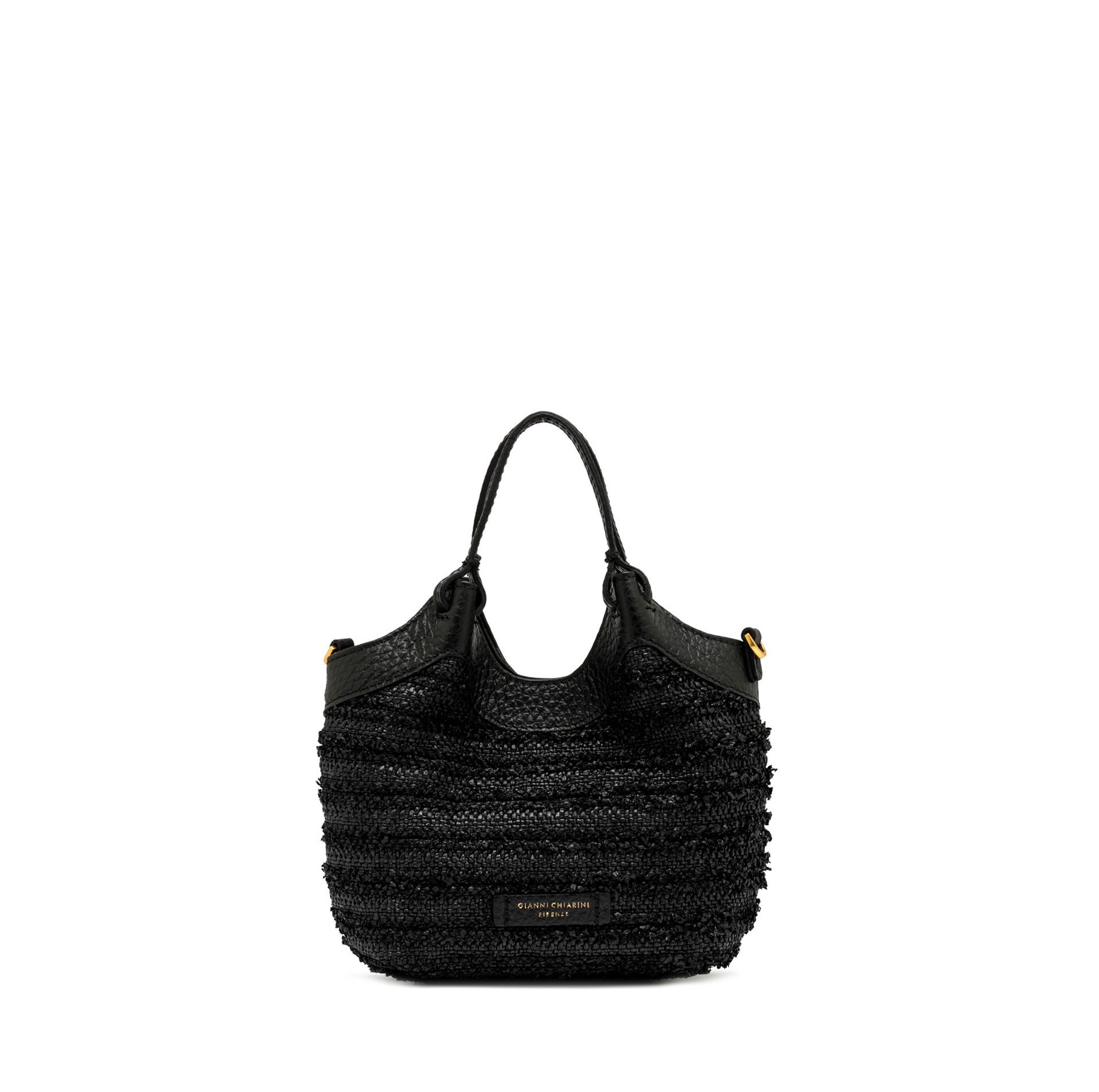Gianni Chiarini Mini Tweed Dua Top Handle Bag black - Big Bag NY