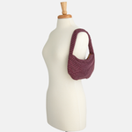 Whiting & Davis Farrah Crystal Hobo Bag in Wine Crystal - Big Bag NY