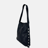 Studded Large Shoulder Tote in Black