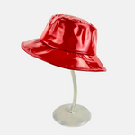 Glossy Bucket Rain Hat in Red - Big Bag NY