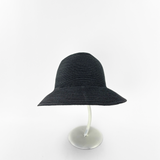 PCNQ NOAH Straw Effect Paper Bucket Hat - Black - Big Bag NY