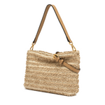 Gianni Chiarini Brenda Tweed Shoulder Bag with Detachable Crossbody Strap Natural - Big Bag NY
