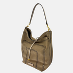 Gianni Chiarini Vanessa Large Suede Perforated Bucket Bag - Big Bag NY