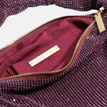 Whiting & Davis Farrah Crystal Hobo Bag in Wine Crystal - Big Bag NY