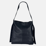 Studded Large Shoulder Tote in Black