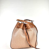 LORISTELLA Zoe Raffia and Leather Draw-String Tote Cuoio - Big Bag NY