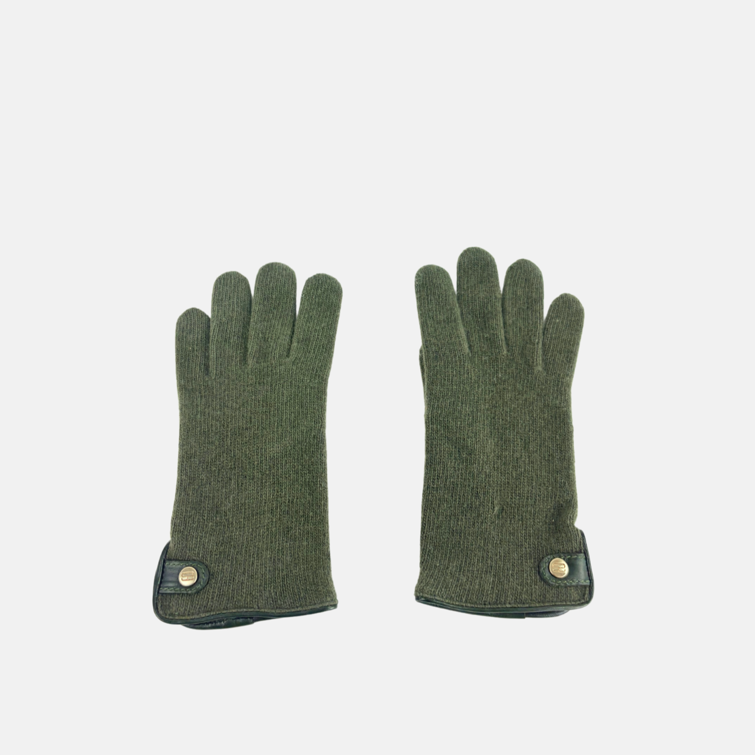 Cashmere Blend Gloves with Leather Trim – Big Bag