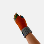 Santacana Wool and Angora Fingerless Multicolor Glove - Big Bag NY