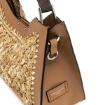 Gianni Chiarini Aurora Braided Raffia Leather Handle Bag - Big Bag NY