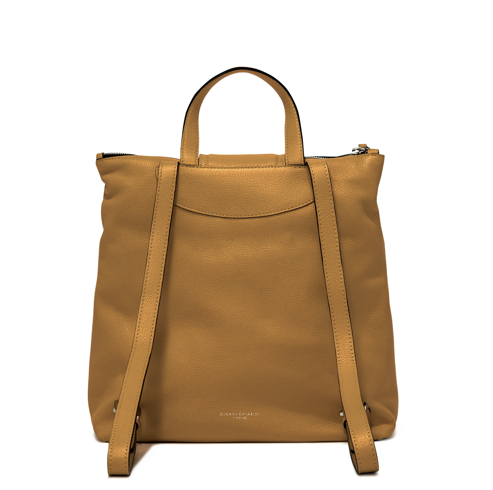 Gianni Chiarini Giada Leather Backpack Caramel - Big Bag NY