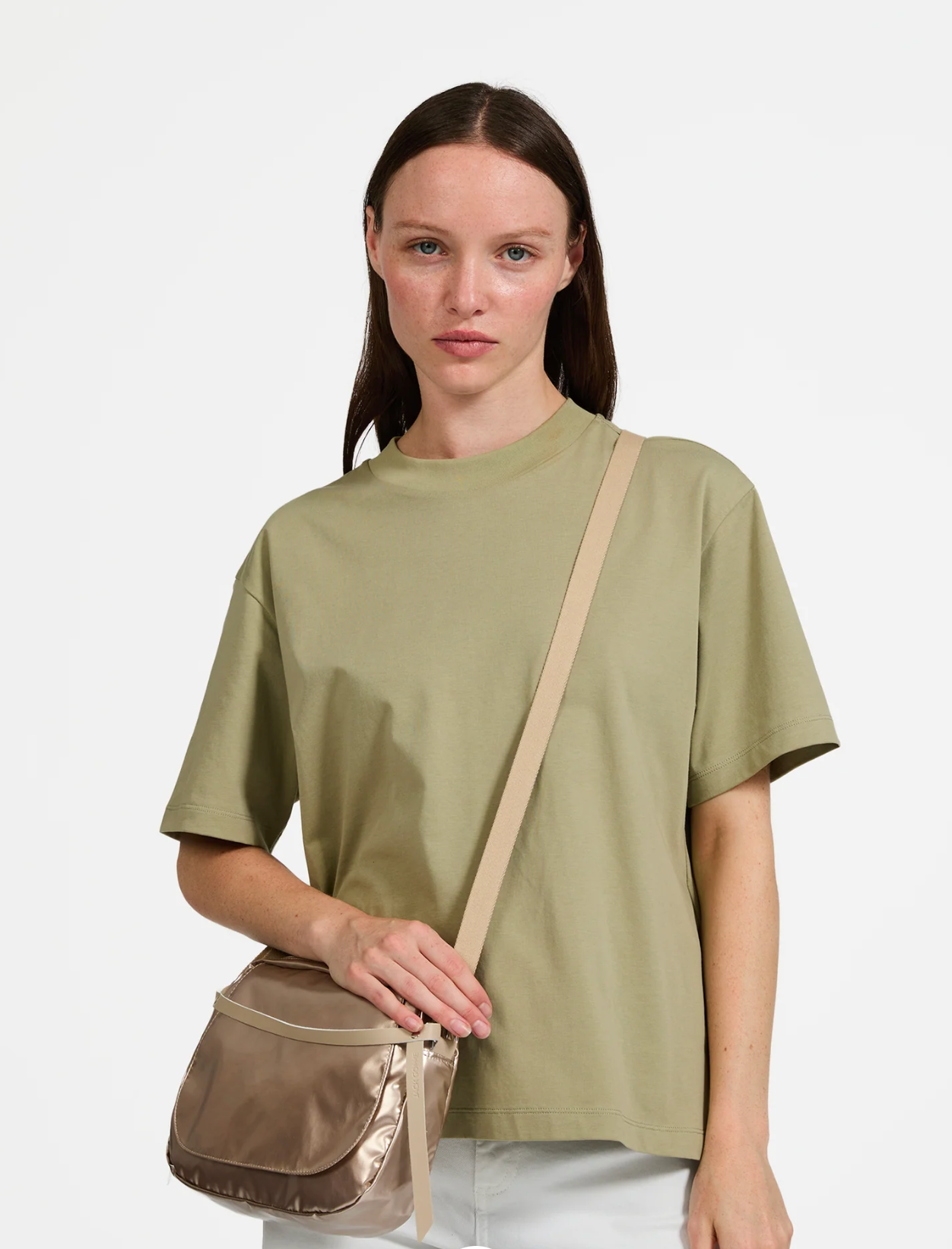Jack Gomme HAPPY Original Light Shoulder Bag Nacre - Big Bag NY