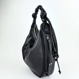 Plinio Visona Braided Strap Hobo Tassel Medium Round Bag - Big Bag NY