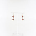 Lina's Double Teardrop Earring Garnet - Big Bag NY