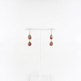 Lina's Double Teardrop Earring Garnet - Big Bag NY