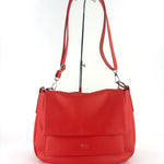 Ultrasmooth Calfskin Multi Compartment Shoulder Bag Red - Big Bag NY