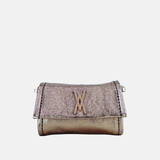 Plinio Visona VALENTINA Small Metallic Flap Clutch - Big Bag NY
