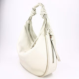 Plinio Visona Braided Strap Hobo Tassel Medium Round Bag - Big Bag NY