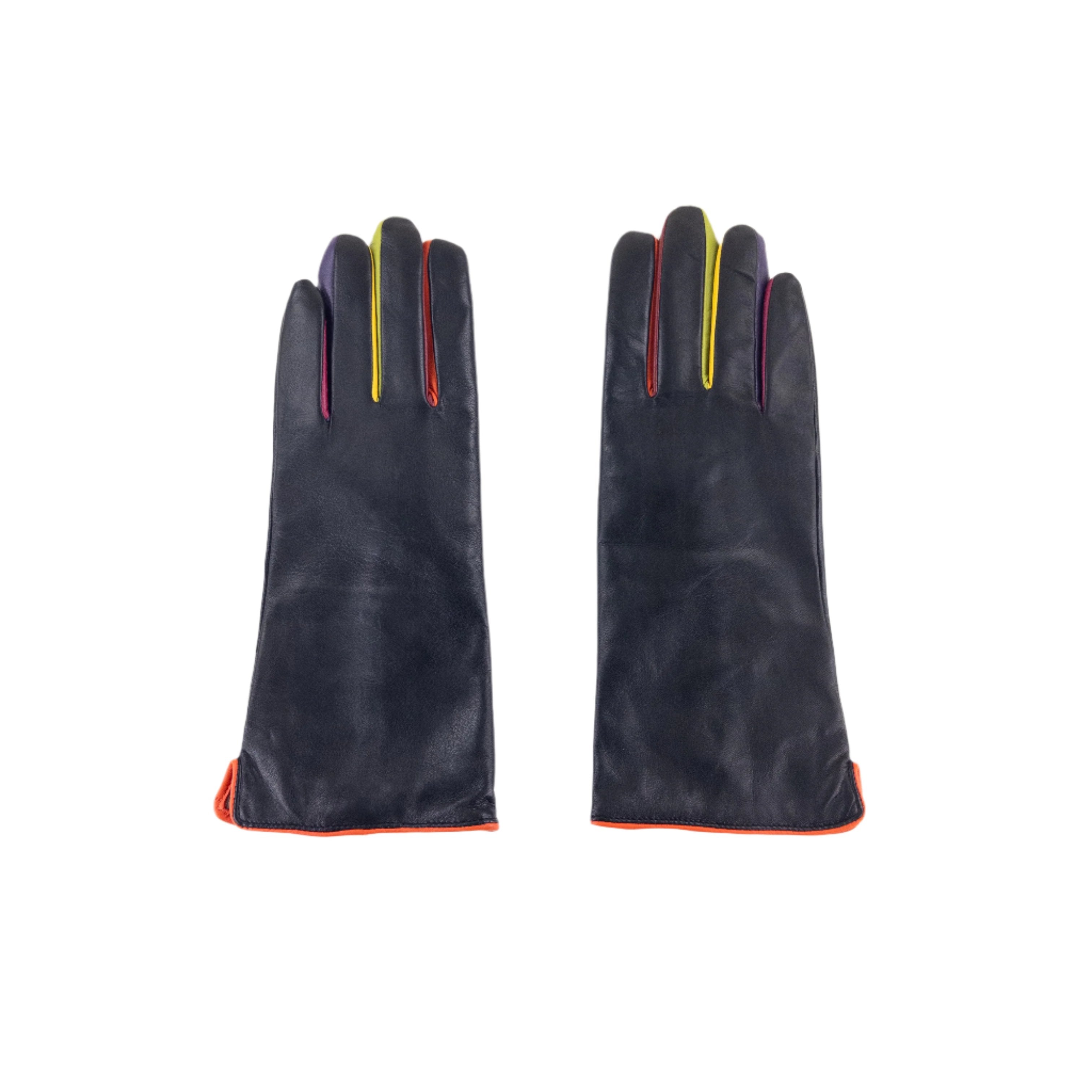 MYWALIT Leather Gloves with Multicolor Detail - Big Bag NY