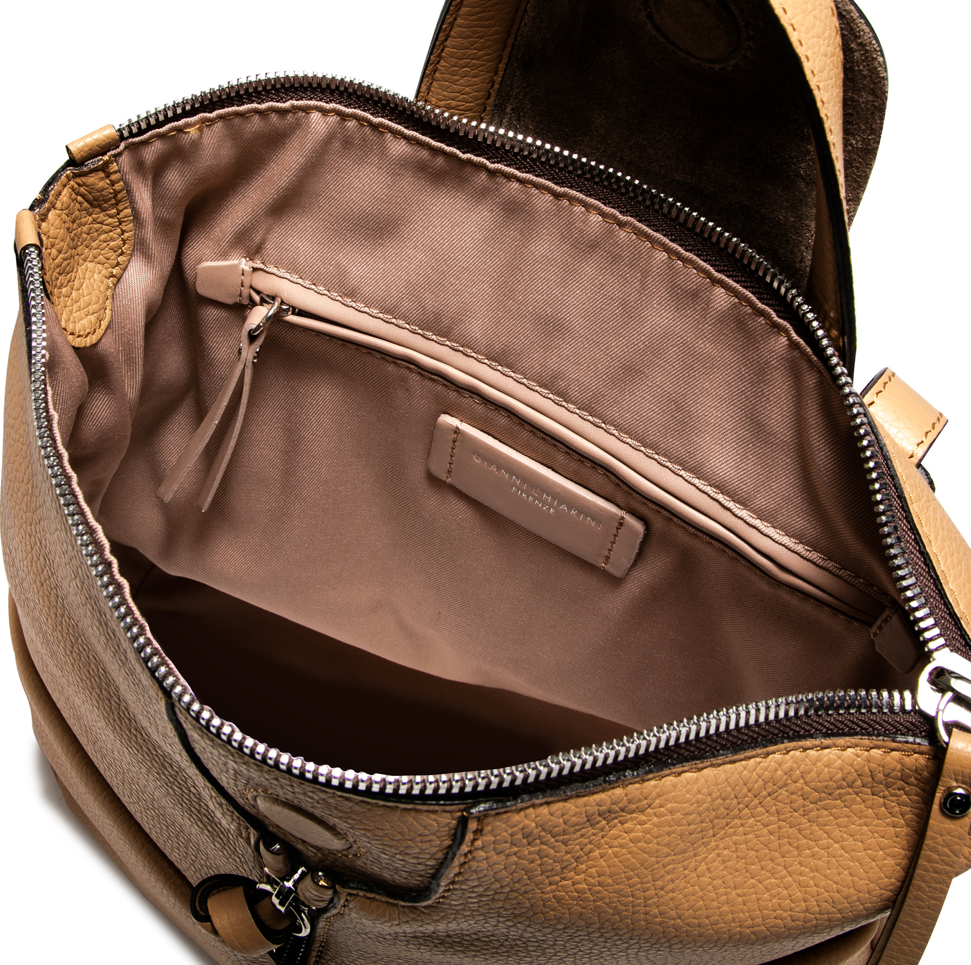 Gianni Chiarini Giada Leather Backpack Caramel - Big Bag NY