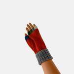 Santacana Wool and Angora Fingerless Multicolor Glove - Big Bag NY