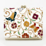 Butterflies and Golden Flowers Small Gamaguchi Trifold Wallet - Big Bag NY