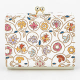 Small Golden Flowers Small Gamaguchi Trifold Wallet - Big Bag NY